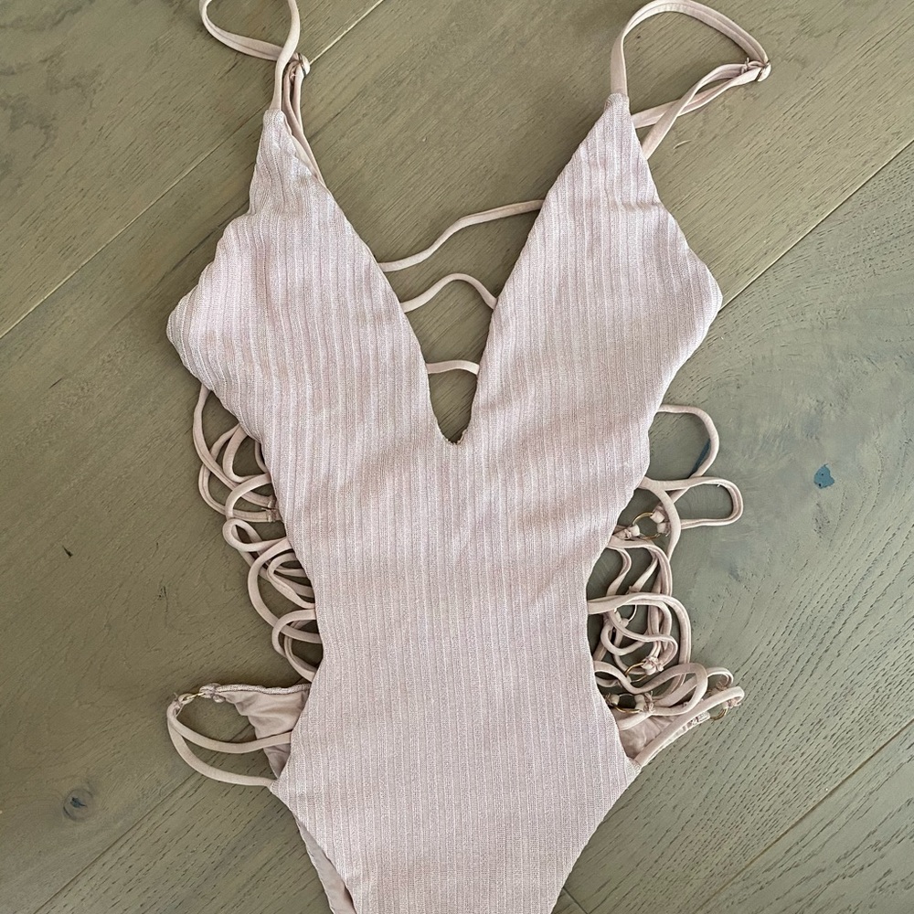 Dusty Pink Blue life sexy swimsuit